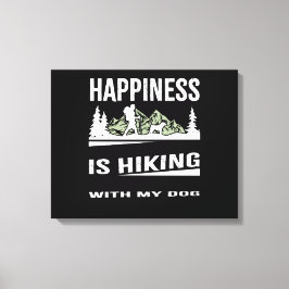 Geluk wringt met mijn hond canvas afdruk