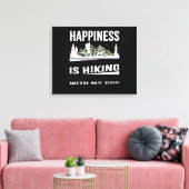 Geluk wringt met mijn hond canvas afdruk (Insitu (Woonkamer))