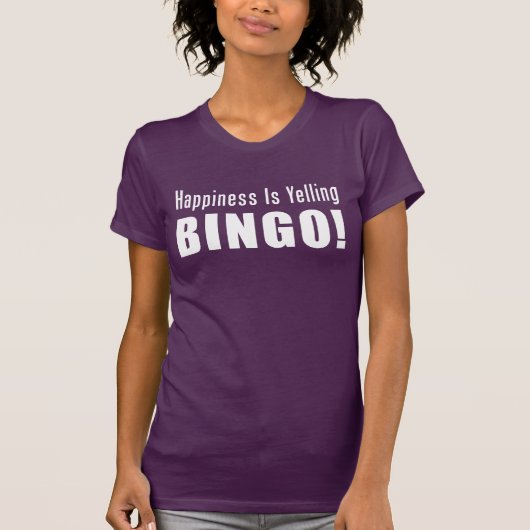 Geluk Yelling Bingo (OP DARK) T-shirt (Voorkant)
