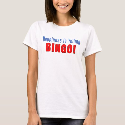 Geluk Yelling Bingo T-shirt (Voorkant)