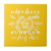 Geluk Zand & Sun Tile Tegeltje (Voorkant)
