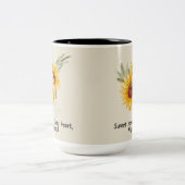 Geluk Ziel & Gezellig Hart Tweekleurige Koffiemok (Center)