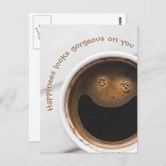 Geluk ziet er prachtig uit briefkaart (Voorkant / Achterkant)