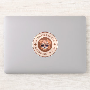 Geluk ziet er prachtig uit op je Sticker