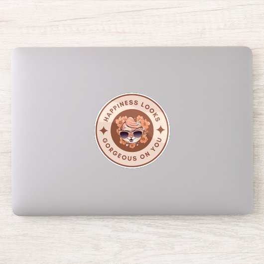 Geluk ziet er prachtig uit op je Sticker (Computer)