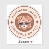 Geluk ziet er prachtig uit op je Sticker (Vel)