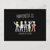 Geluk Zingend Choir Singer Musician Sing Gift Briefkaart (Voorkant)