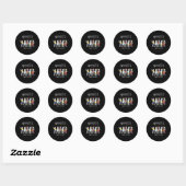 Geluk Zingend Choir Singer Musician Sing Gift Ronde Sticker (Vel)