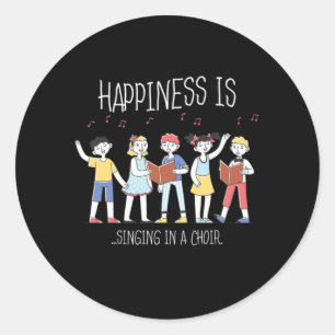 Geluk Zingend Choir Singer Musician Sing Gift Ronde Sticker