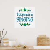 Geluk zingt poster (Keuken)