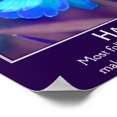 Geluk Zinnia Flower Inspirerend Quote Poster (Hoek)