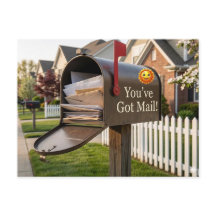 Geluk-Zonne-Postkaart met melding van nieuwe e-mai