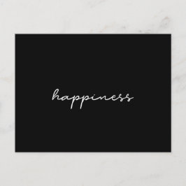 Geluk zwart minimalistisch briefkaart