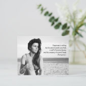 Geluk Zwarte en Witte Post Card Briefkaart (Staand voorkant)