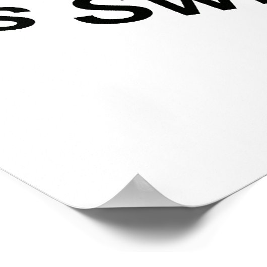 Geluk zwemt snel poster (Hoek)