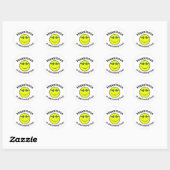 Geluk zwemt snel ronde sticker (Vel)