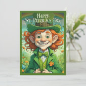 Gelukbrengende glimlach op St. Patrick's Dag (Staand voorkant)