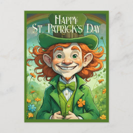 Gelukbrengende glimlach op St. Patrick's Dag Feestdagenkaart