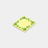 Gelukbrengende vierbladige klavers & lieveheersbee post-it® notes (Schuin)