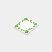Gelukbrengende vierbladige klavers & lieveheersbee post-it® notes (Schuin)