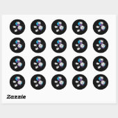 Gelukdobbelsteen Ronde Sticker (Vel)