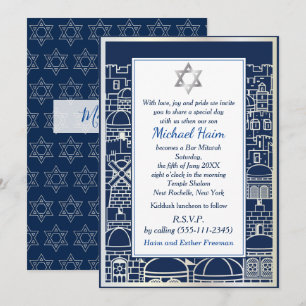 Gelukige Bar Mitswa 20XX Tefillin Stijlvol Kaart