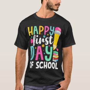 Gelukige eerste schooldag Potlood Leraar Terug naa T-shirt