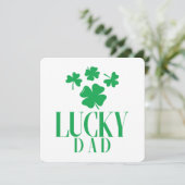 Gelukige papa – Shamrock Vaderdag kaart (Staand voorkant)