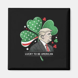 Gelukige President Trump - Iers Amerikaanse klaver Magneet