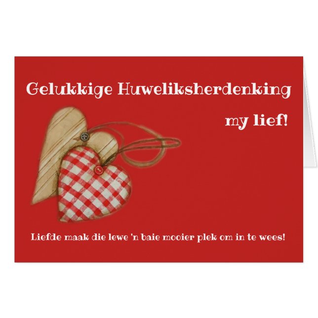 Gelukk Huweliksherdenking mijn leven! (Voorkant Horizontaal)