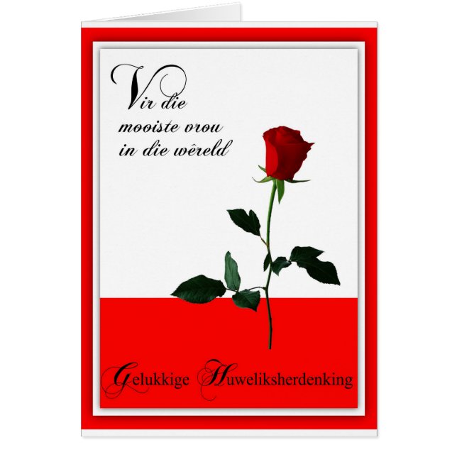 Gelukk ige Huweliksherdenking (Voorkant)