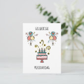 Gelukk ige Verjaardag | Fijne verjaardag Briefkaart (Staand voorkant)