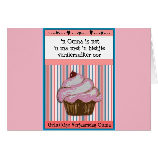 Gelukk ige Verjaars dag Ouma (Voorkant Horizontaal)