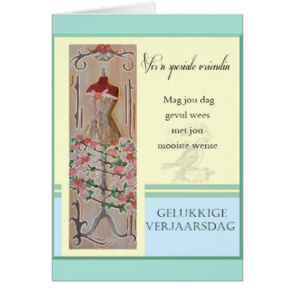 Gelukk ige Verjaars dag - Vir'n spesiale vriendin