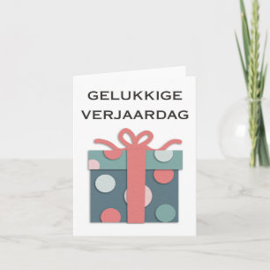 Gelukk Nederlands blije verjaardag Kaart