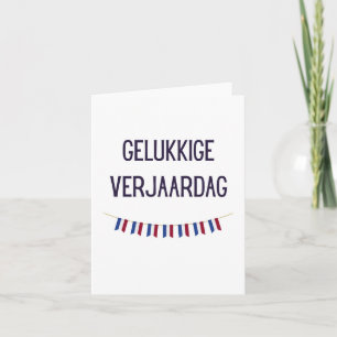 Gelukk Nederlands blije verjaardag Kaart