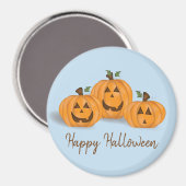 Gelukkelijke en lachende Jack O Lanterns magneet (Voorkant / Achterkant)