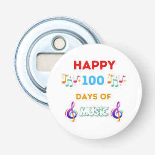 Gelukkig 100 dagen muziek button flesopener
