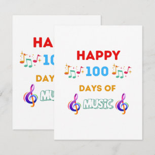 Gelukkig 100 dagen muziek informatiekaartje
