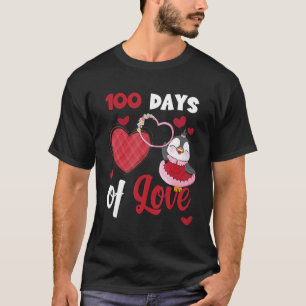 Gelukkig 100 dagen school 100 dagen van liefde Moo T-shirt