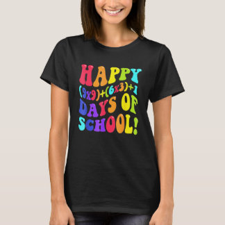 Gelukkig 100 dagen school 100ste dag leraar wiskun t-shirt