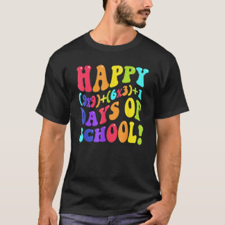 Gelukkig 100 dagen school 100ste dag leraar wiskun t-shirt
