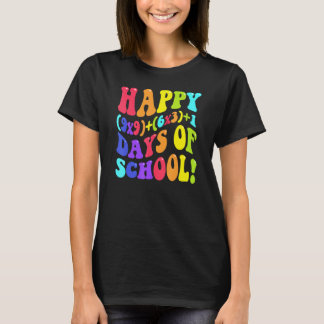 Gelukkig 100 dagen school 100ste dag leraar wiskun t-shirt