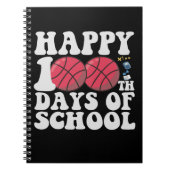 Gelukkig 100 dagen school cadeau voor basketbalfan notitieboek (Voorkant)