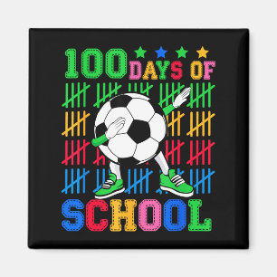 Gelukkig 100 dagen school dabben voetbal bal kinde magneet