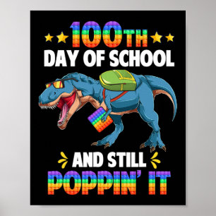 Gelukkig 100 dagen school en het nog steeds knalle poster