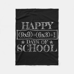 Gelukkig 100 dagen school leuke wiskunde vergelijk fleece deken