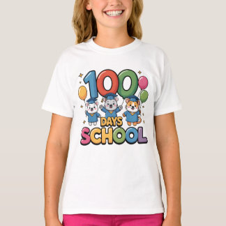 Gelukkig 100 dagen school T-shirt | Mooie schoolce