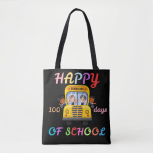 GELUKKIG 100 DAGEN SCHOOL, TERUG NAAR SCHOOL TOTE BAG