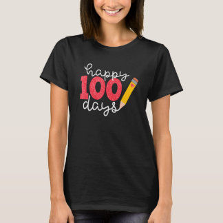 Gelukkig 100 dagen school voor de 100e dag kleurri t-shirt
